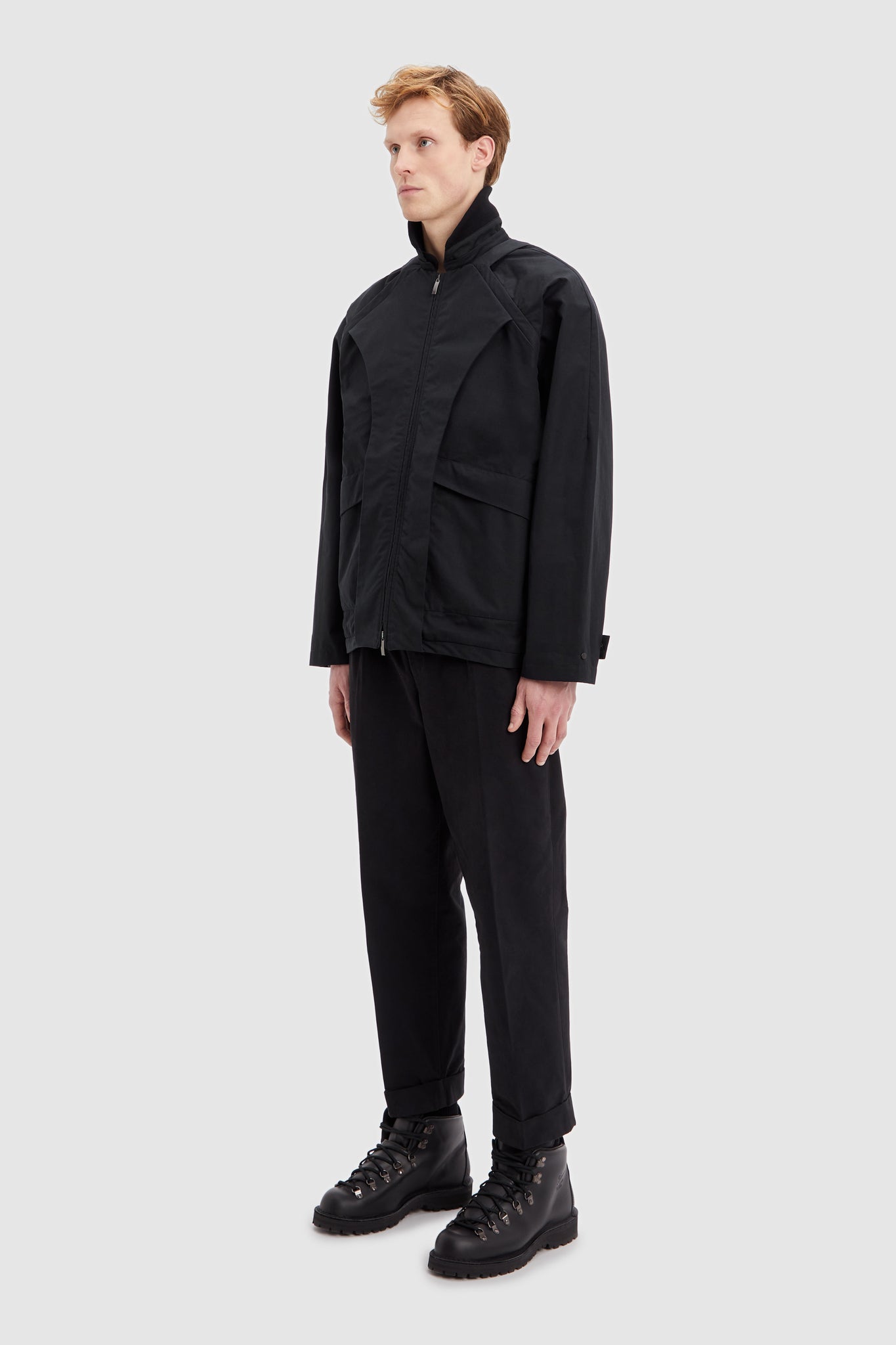 Organic Cotton Jacket in Colour black 45 degree
